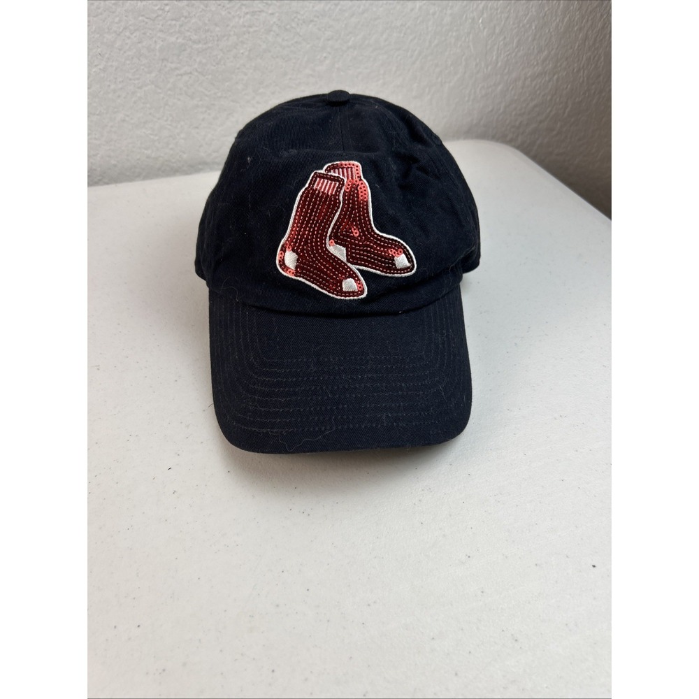 Victorias Secret PINK x 47 Boston Red Sox MLB Women's Strapback Hat Sequin Logo